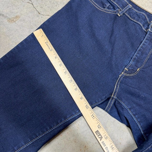 Levis Womens Jeans 712 Slim Mid Rise Stretch Denim 38x31 Dark Wash Tapered - Picture 8 of 12